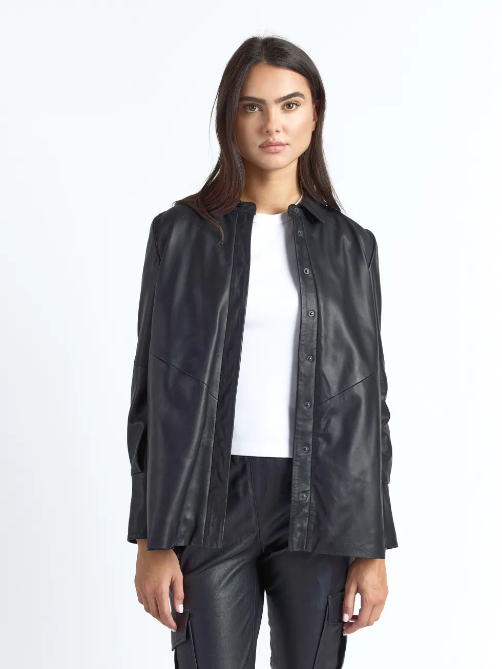 Lederbluse 42021152